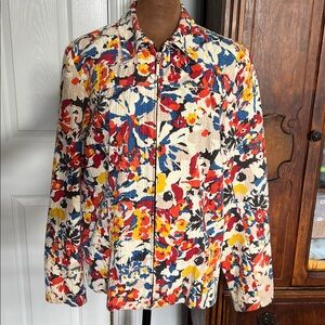 Coldwater Creek Multicolor Floral Jacket